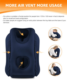 Sunany blue neck pillow with eye mask for restful travel