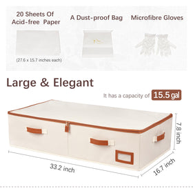 SUNAUMI box with accessory pockets and dividers for shoes and keepsakes.