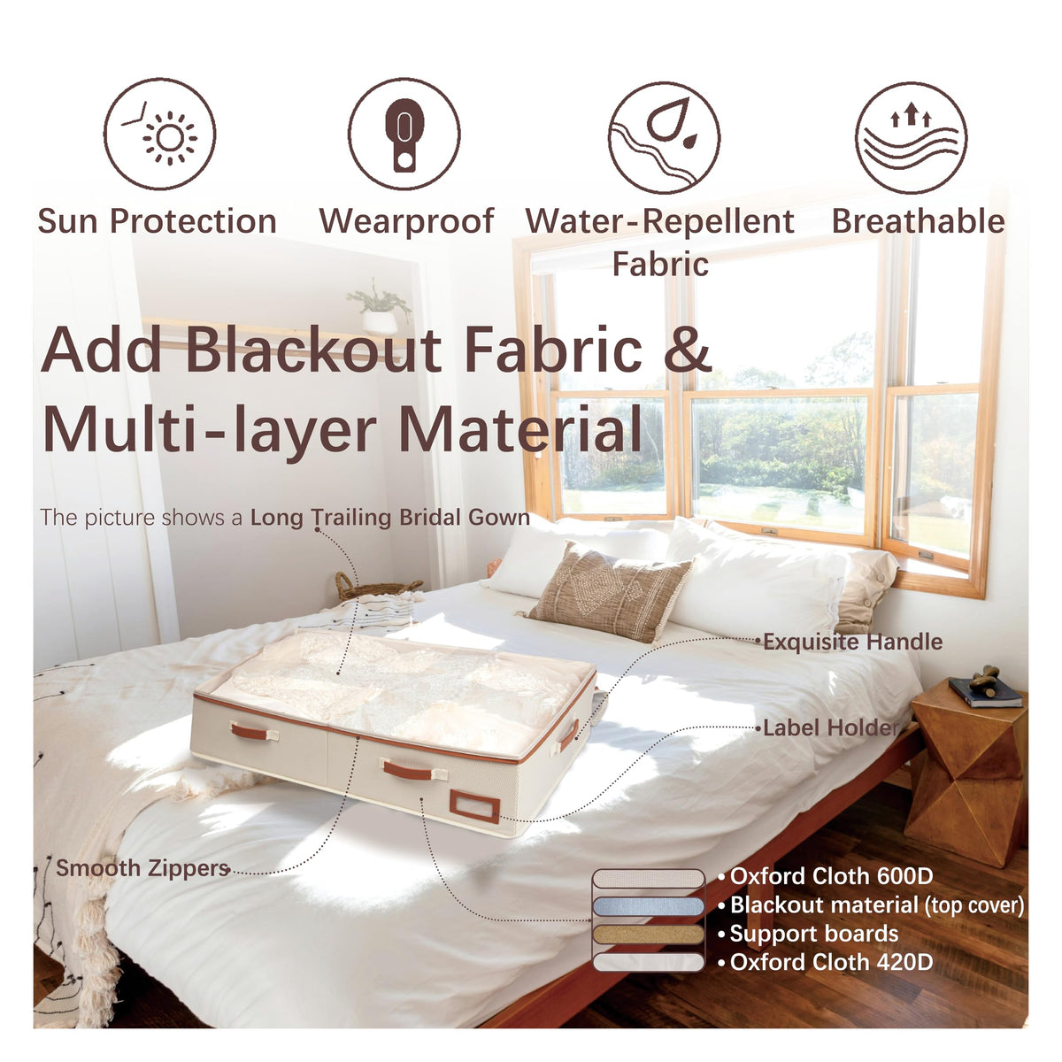 SUNAUMI includes acid-free tissue for fabric-friendly storage.