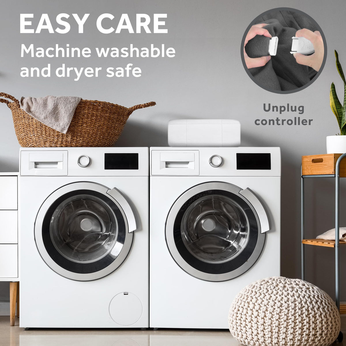 Sunbeam Restful detachable controller for easy washing.