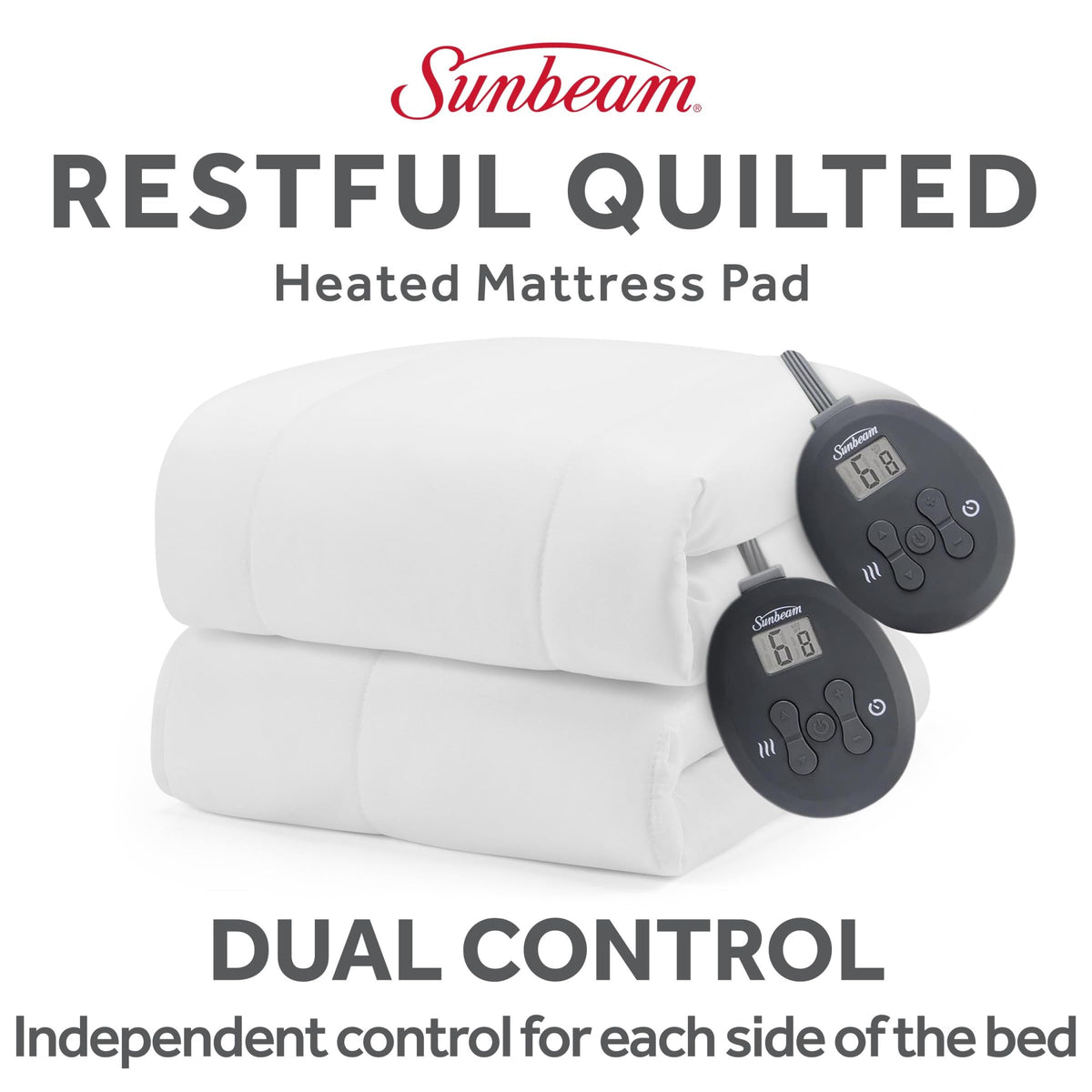 Sunbeam Restful quilted fabric closeup highlights soft texture and warmth.