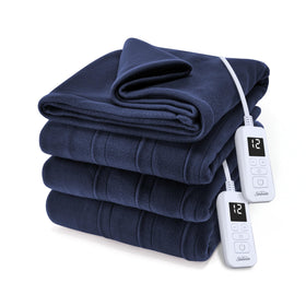 Sunbeam Royal Ultra Fleece blanket with indigo dim LED display for restful warmth