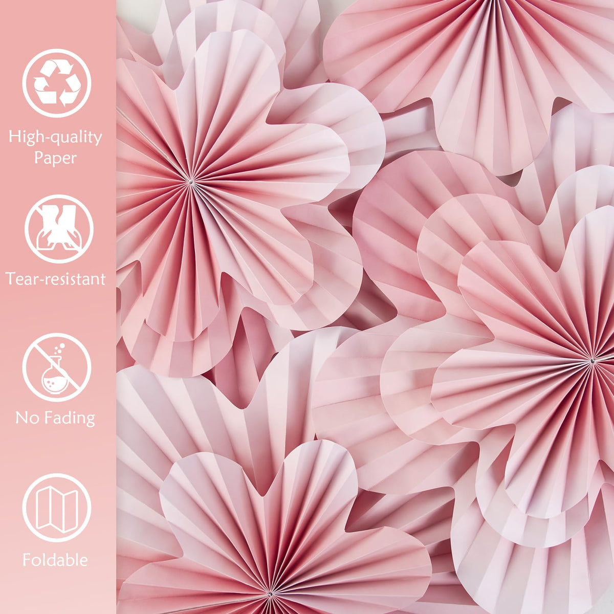 SUNBEAUTY 10-inch cherry blossom fan adds soft accent to space.