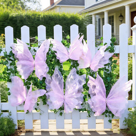 SunBeauty 3D large pink butterfly outdoor waterproof ambient decor