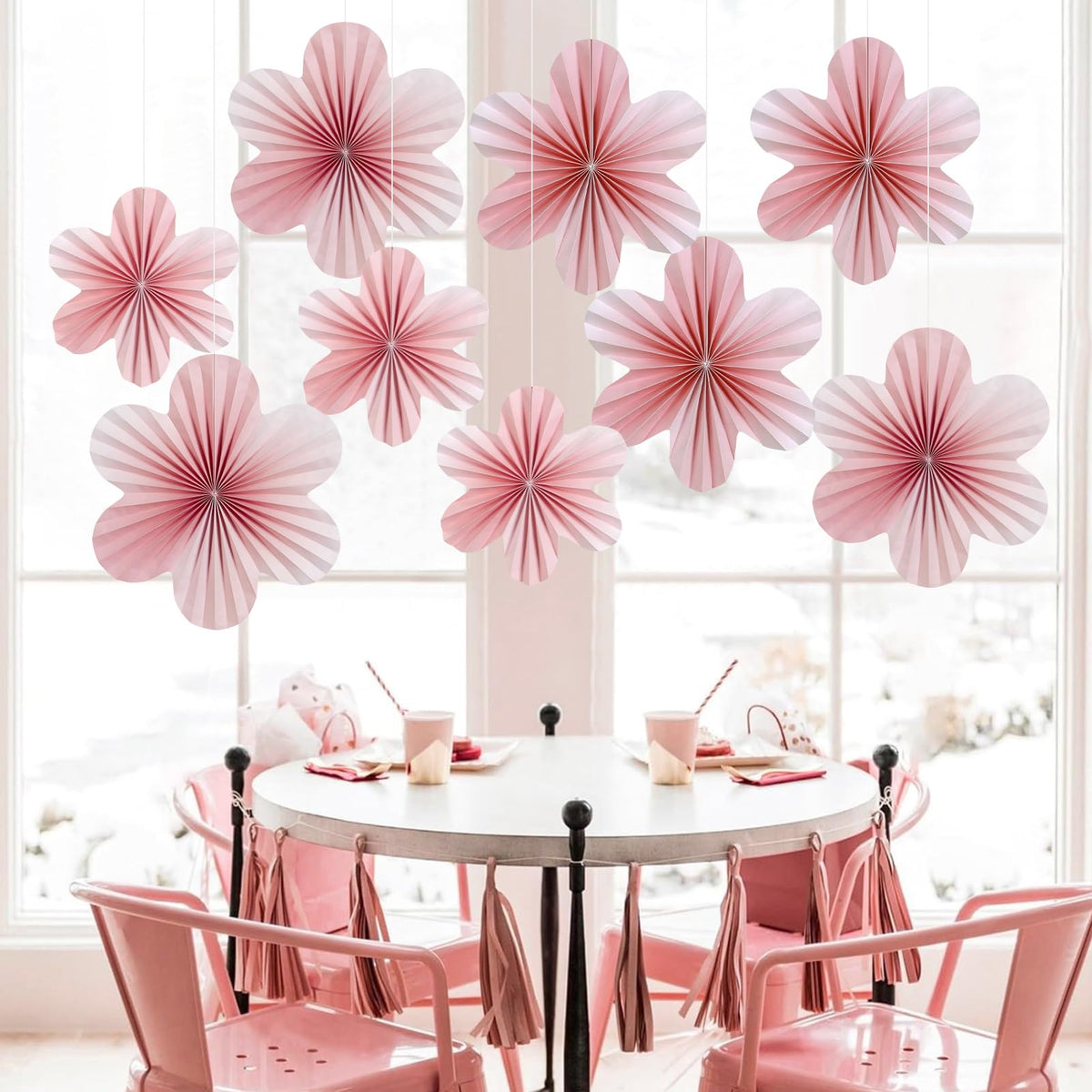 SUNBEAUTY cherry blossom decor for aisles and chairs at events.