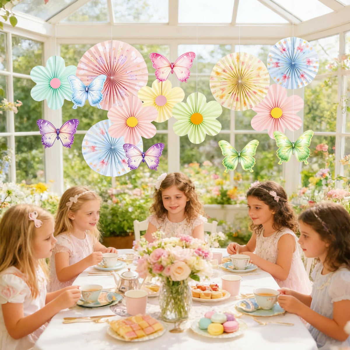 SUNBEAUTY Flower fans and backdrop perfect for wedding decor