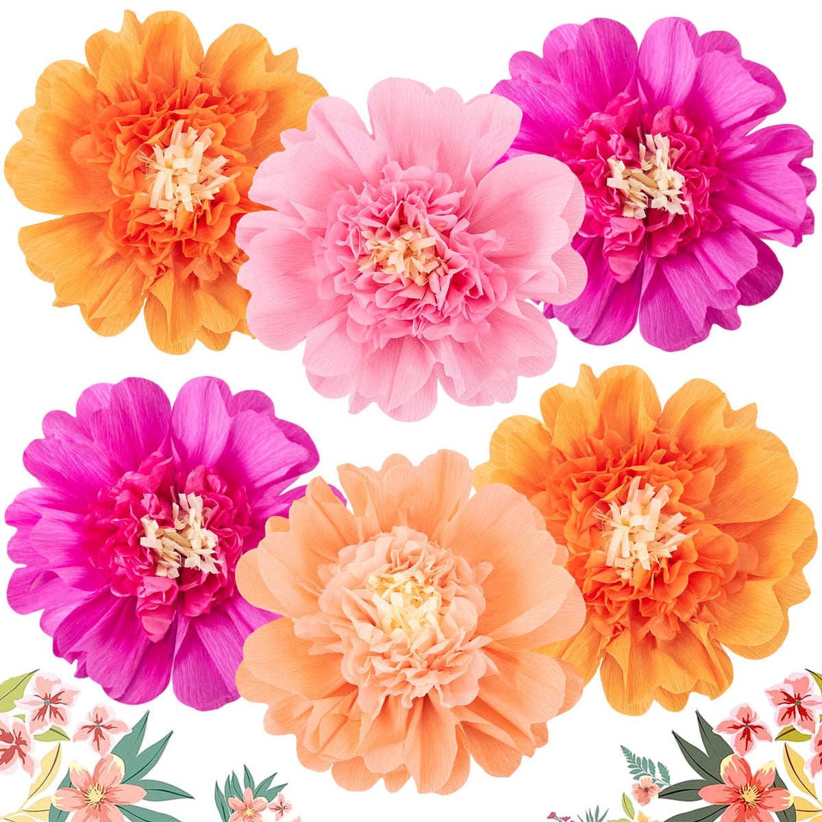 SUNBEAUTY giant paper flowers assembly for a vibrant wall display.