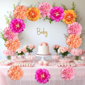 SUNBEAUTY giant paper flowers for wall backdrop and décor impact