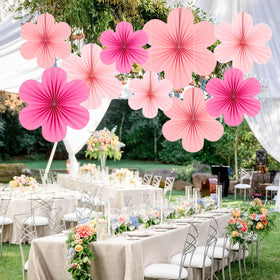 SUNBEAUTY paper flowers 25cm diameter adds depth to photo backdrop
