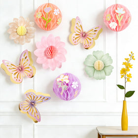 SUNBEAUTY orange honeycomb ball 7.8-inch energizes festive decor