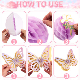 SUNBEAUTY pink honeycomb flower 9.8-inch centerpiece for events