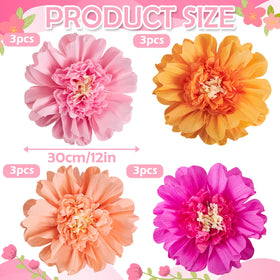 SUNBEAUTY pink magenta tissue flower enhances wedding arch visuals