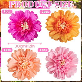 SUNBEAUTY six-piece paper flower set ready for decor.