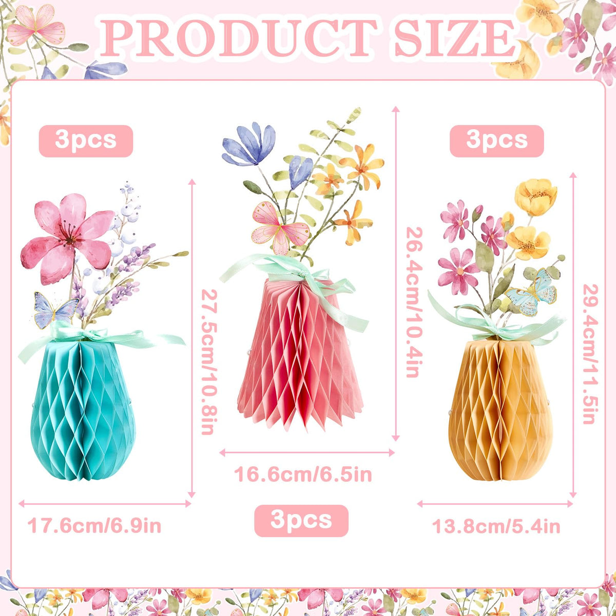 SUNBEAUTY wildflower centerpieces with butterflies add whimsy to Easter or garden parties.
