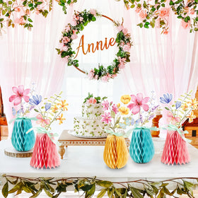 SUNBEAUTY spring decor complements Easter setups, bridal showers, and birthday celebrations.