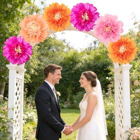 SUNBEAUTY wedding backdrop flowers add color to celebrations.