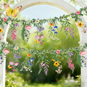 SUNBEAUTY Wildflower Banner flowers: vivid backdrop for celebrations.