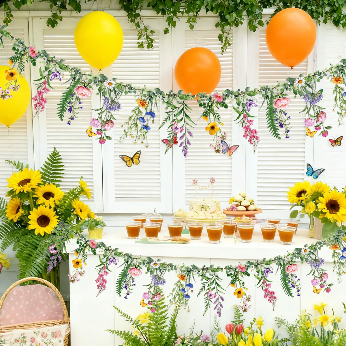 SUNBEAUTY Wildflower Banner outdoor setup withstands garden celebrations.