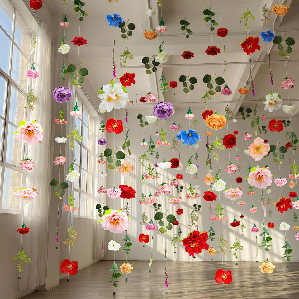 Suncalla 12pc flower garland set for lush backdrop decor