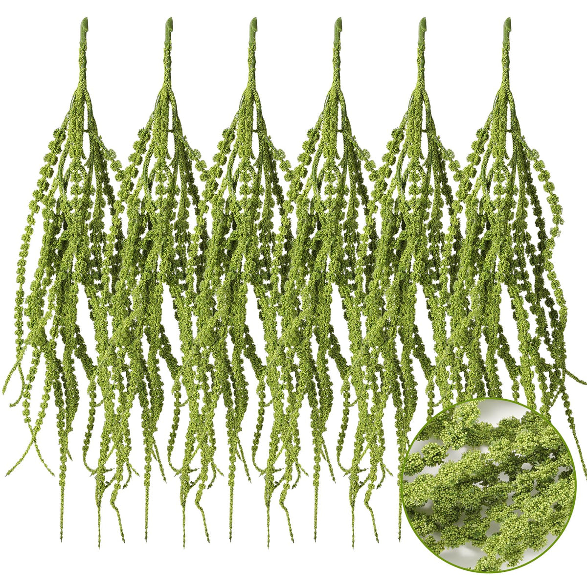 Suncalla Amaranthus 35-inch green hanging branch for elegant home decor
