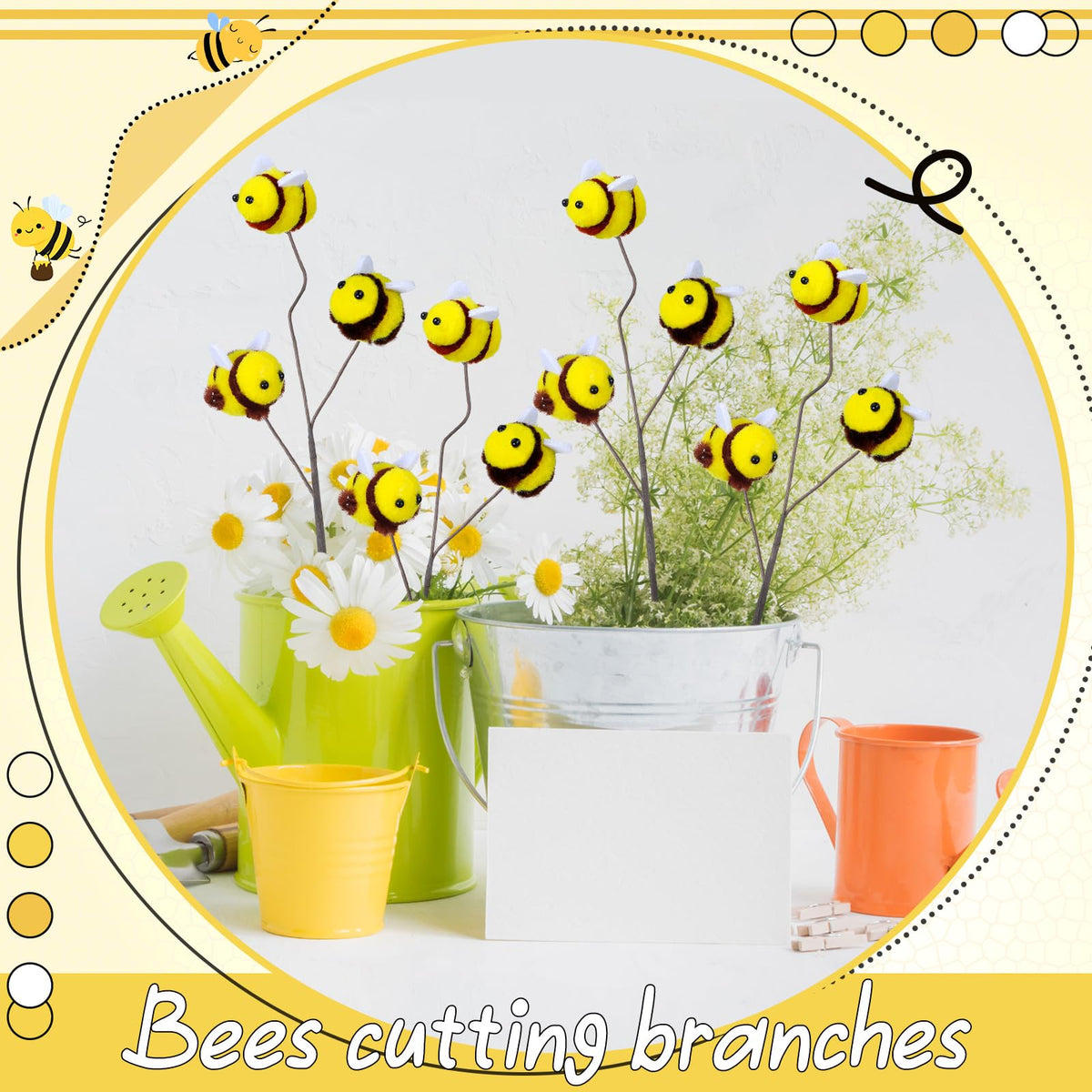 Suncalla baby shower decor bees add playful touches to tables.