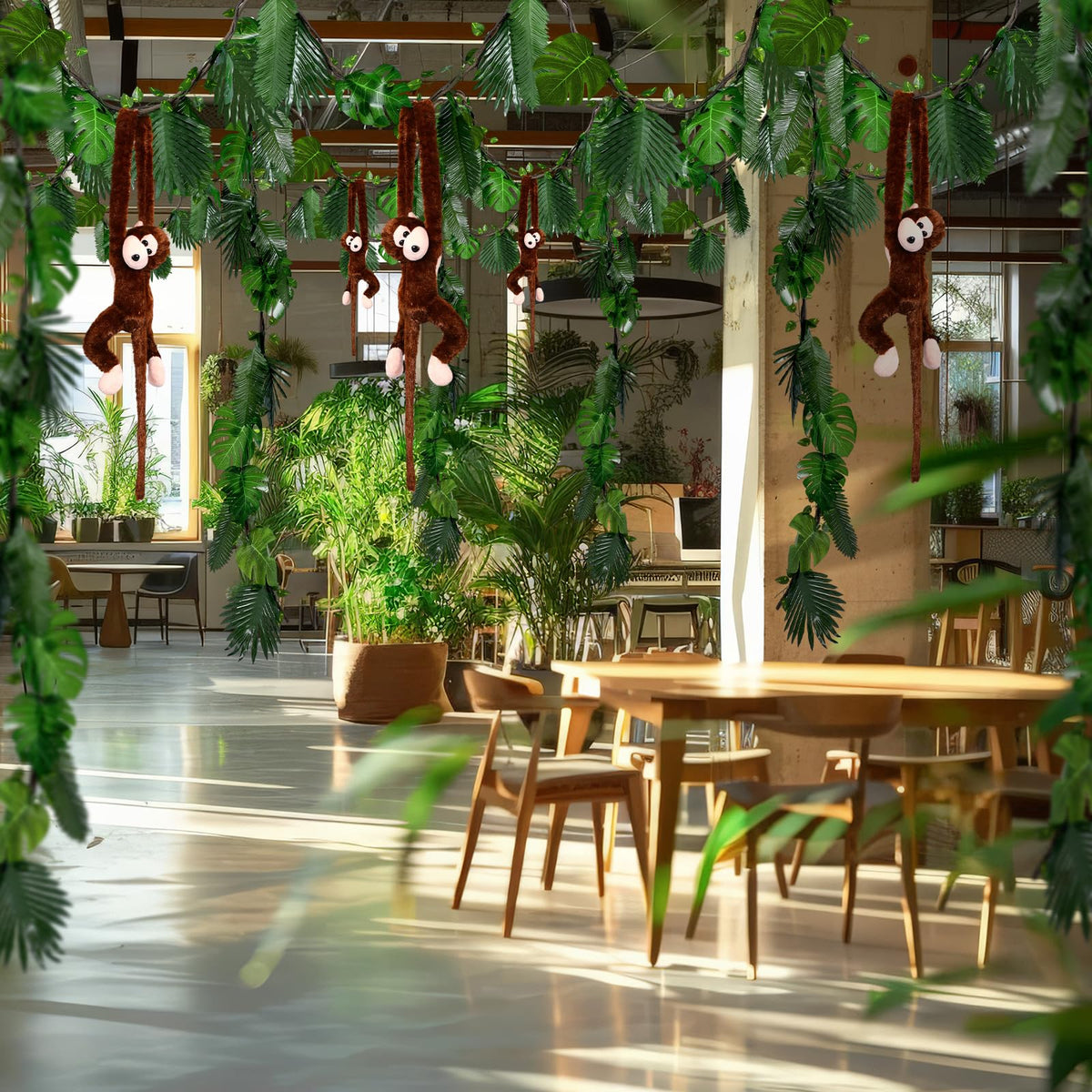 Suncalla durable PVC vines and leaves withstand repeated use.
