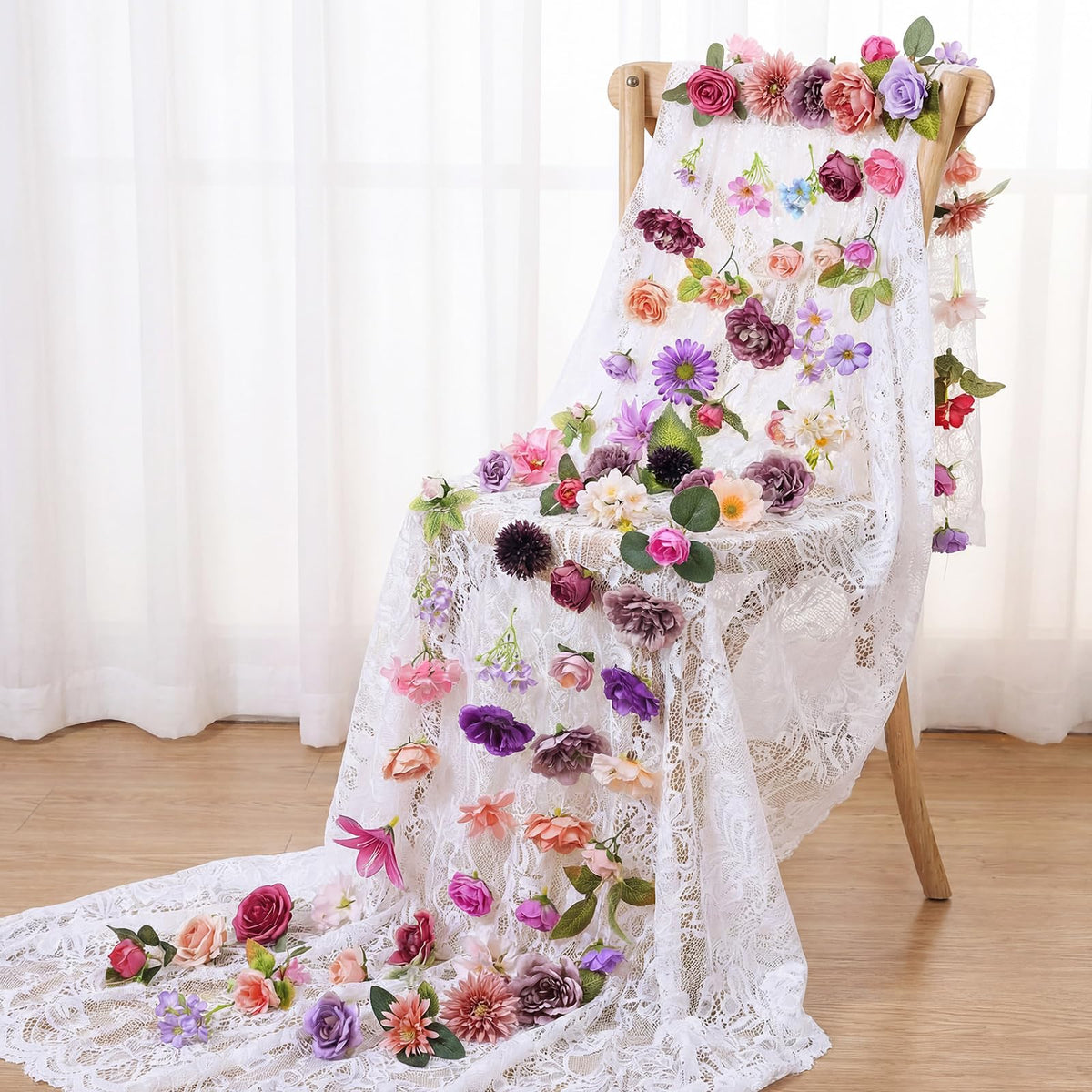 Suncalla garland ends feature beads for easy untie and setup.