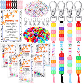 Suncalla graduation keychain kit with letter beads for personalized messages