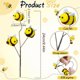 Suncalla honeybee branch centerpiece shows three bees per branch for charming decor.
