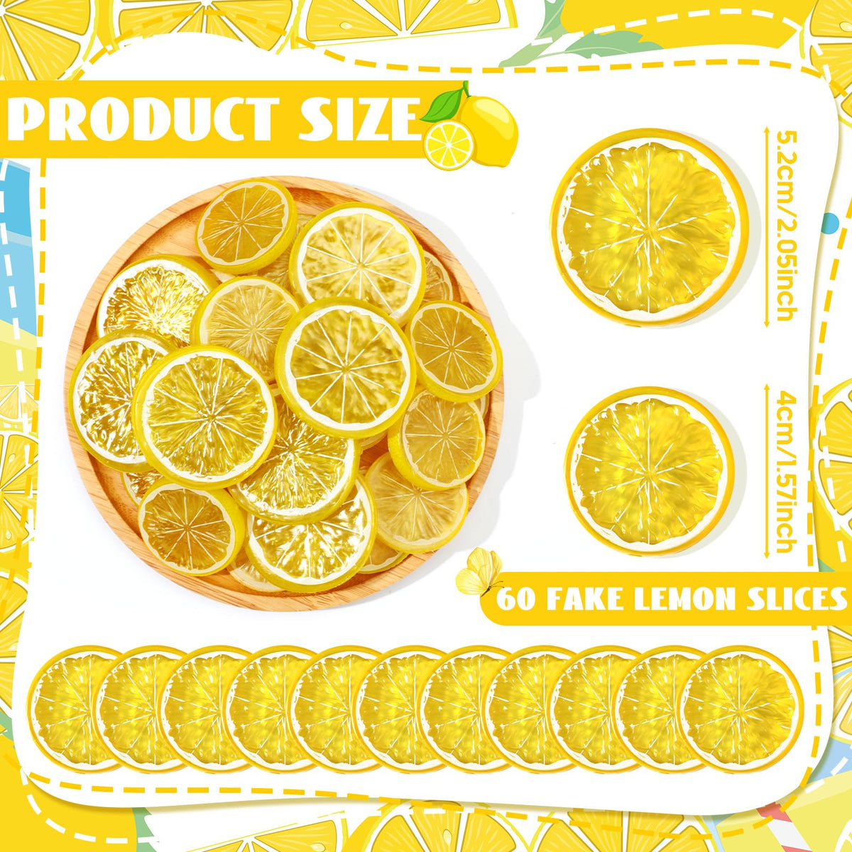 Suncalla lemon slices 5-2cm perfect for wreaths and craft projects.