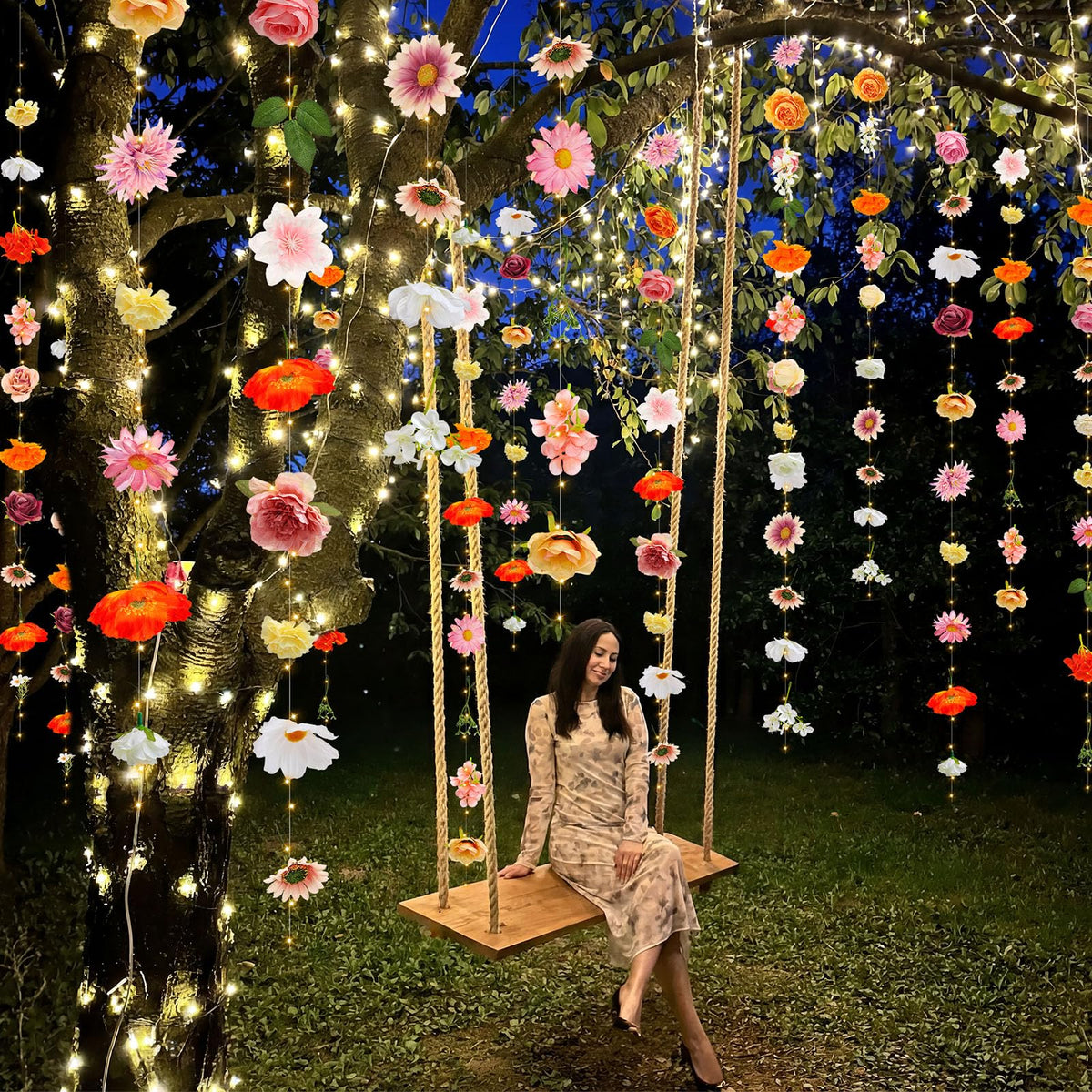 Suncalla multicolor wildflowers garland brightening a party