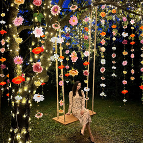 Suncalla multicolor wildflowers garland brightening a party