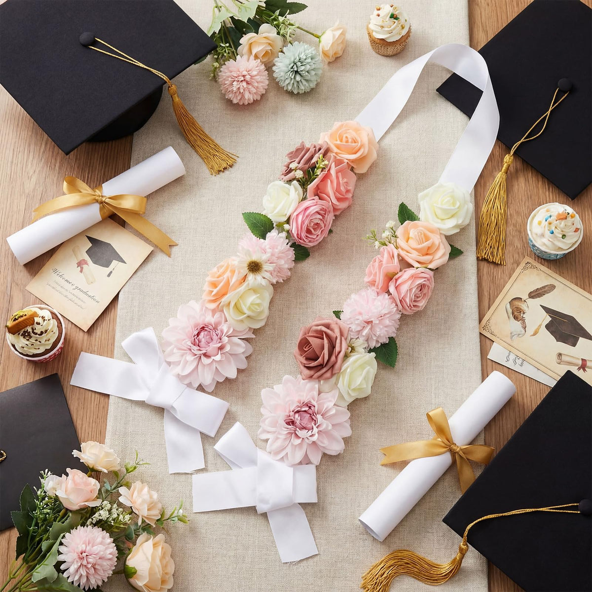 Suncalla polyester satin ribbon lei offers smooth, elegant wear.