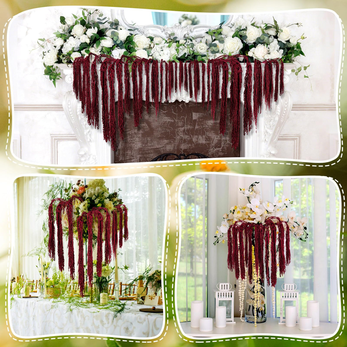 Suncalla red amaranthus stems offer long-lasting color in arrangements.