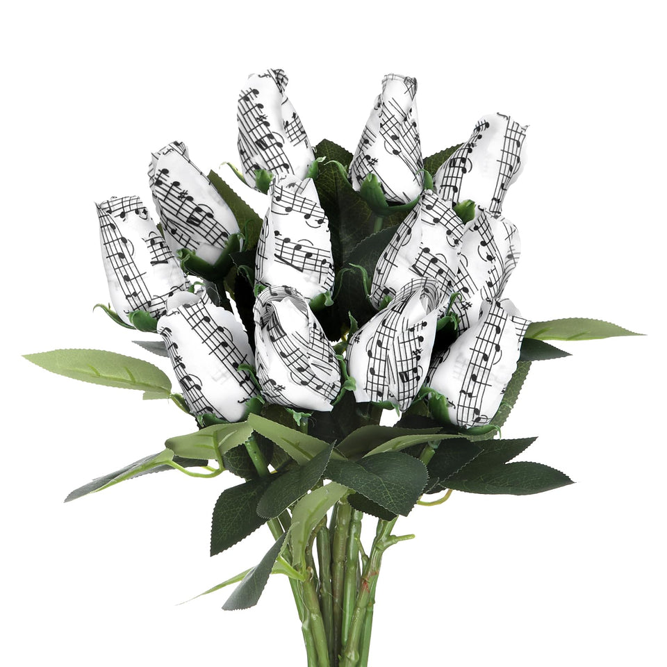 Suncalla sheet music flowers bouquet for weddings and music-themed decor