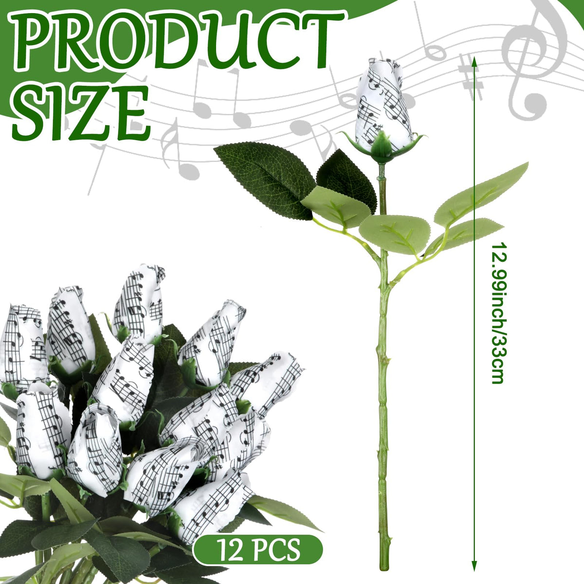 Suncalla silk cloth music-note flowers add elegance to home or event tables