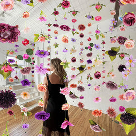 Suncalla silk flower garland offers soft texture and realistic look.
