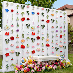 Suncalla silk wildflower garland offers lifelike petals