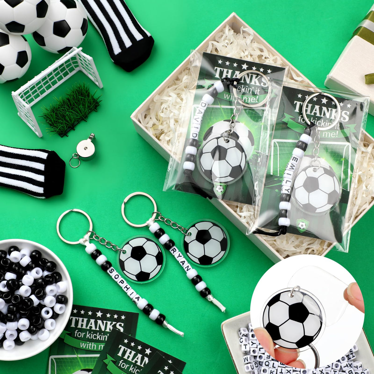 Suncalla bag tags and soccer blanks ready for gift personalization