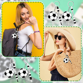 Suncalla color beads with soccer blanks for vibrant bag tag designs