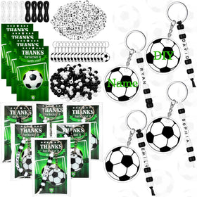 Suncalla soccer bead keychain kit unpacked for DIY crafts and gifts