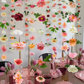 Suncalla table centerpiece garland adds lush color and volume