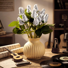 Suncalla wedding decor sheet music flowers create romantic centerpieces