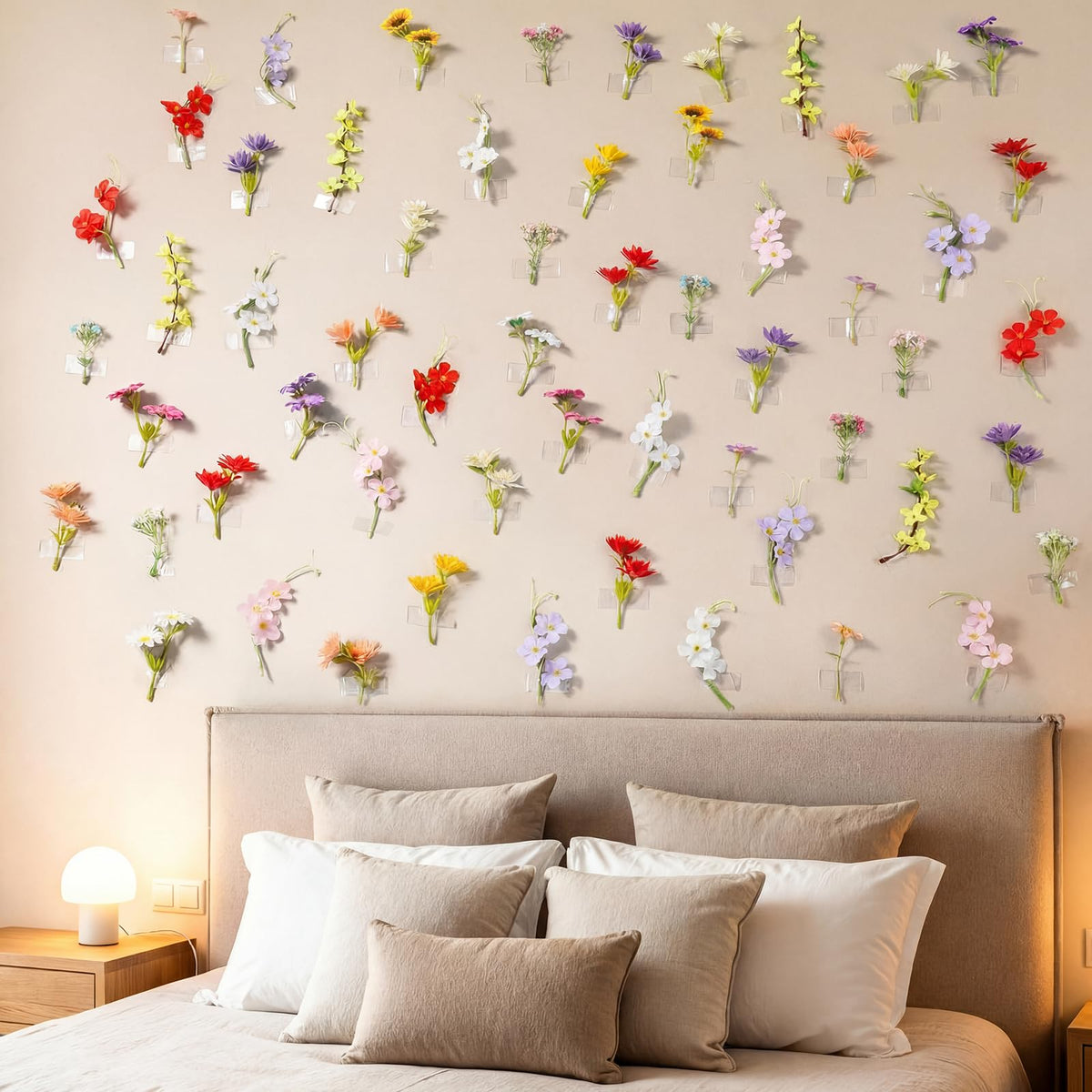 Suncalla 60pcs silk wildflower backdrop for vibrant home decor