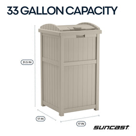 Suncast Hideaway secure latch keeps odors contained and pests out.