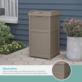 Suncast Hideaway decorative design adds style without sacrificing function.