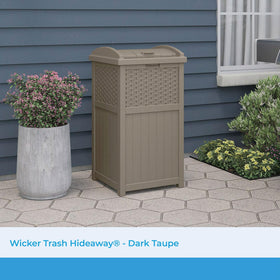 Suncast Hideaway secure-latch keeps pests out and odors contained.