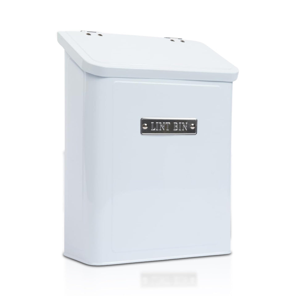 Sunday Revelry embossed magnetic lint bin wall mount with durable metal finish for sleek laundry sorting