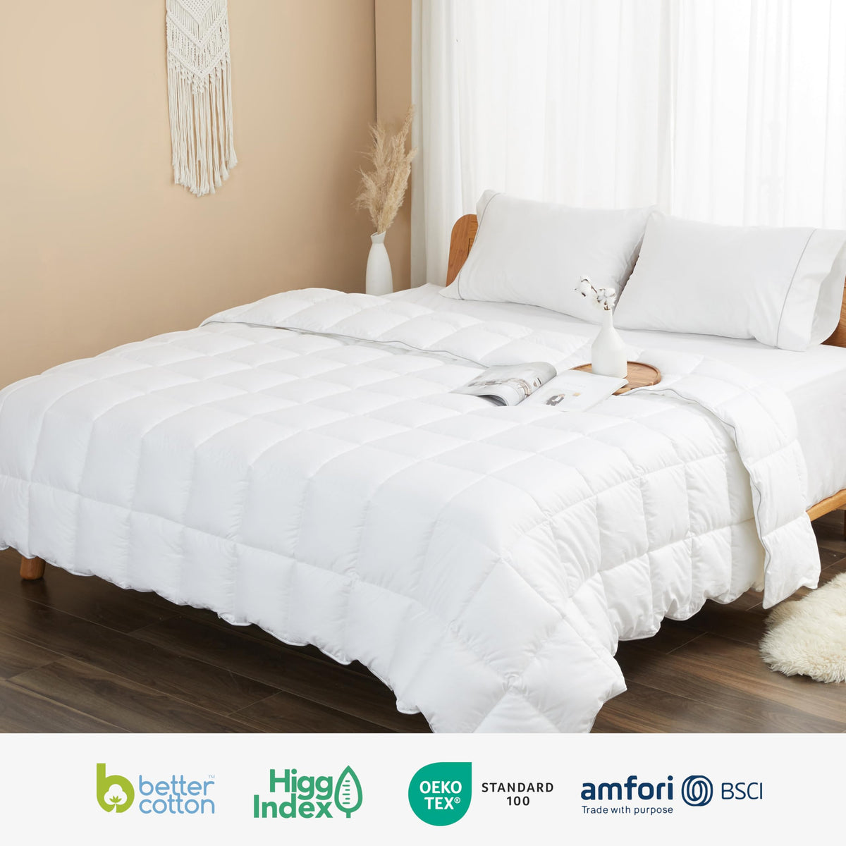 Sunflower comforter queen breathable-texture promotes fresh feel throughout warm nights
