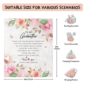 Sunhygge Godmother Gift Blanket being held for a comforting hug
